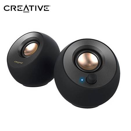 PARLANTE CREATIVE PEBBLE 2.0 4.4W 3.5MM USB-POWER BLACK (51MF1680AA000)