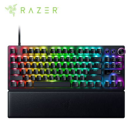 TECLADO RAZER HUNTSMAN V3 PRO TKL OPTO MECHANICAL SWTICH ANALOGO US CHROMA BLACK (RZ03-04980200-R3U1)