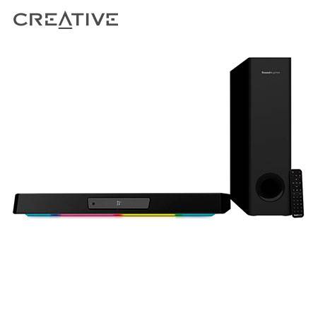 PARLANTE CREATIVE GAMING KATANA V2X 5.1 VIRTUAL 90W/180W SXFI RGB BT/HDMI ARC/3.5MM INPUT/OPTICAL/USB-C 220V BLACK