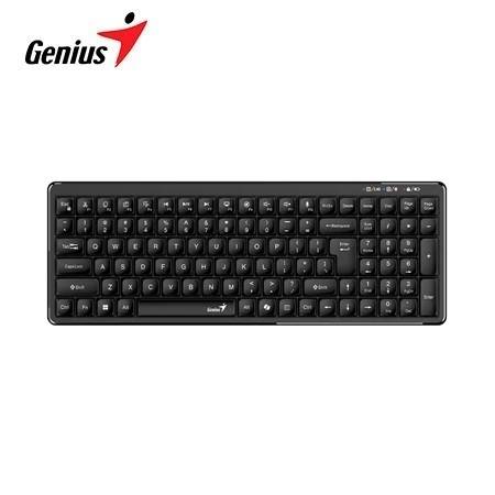 TECLADO GENIUS DUAL WIRELESS/BT LUXEMATE Q7100BT AI COPILOT MULTIMEDIA SP BLACK (31320005401)